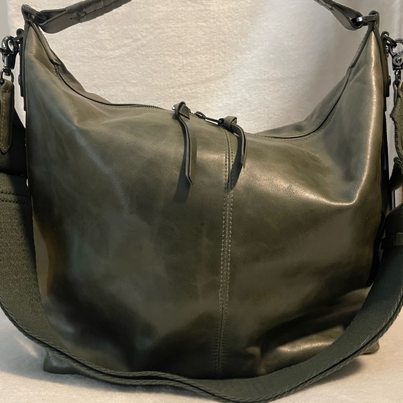 BOTKIER Leather Samantha Hobo Shoulder Bag in Army green - Picture 3 of 11